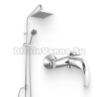 Душевой комплект Смеситель для душа Bravat Fit F9135188CP-01-RUS + Стойка D283CP-2A-RUS