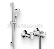 Душевой комплект Смеситель Hansgrohe Logis 71243000 + Гарнитур Crometta Vario 650 26532400