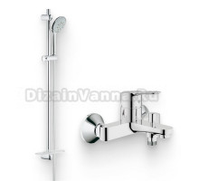 Душевой комплект Смеситель Grohe BauEdge 23334000 + Гарнитур Euphoria 110 Champagne 27227001