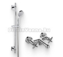 Душевой комплект Смеситель IDDIS Acros ACRSB02i02WA хром + Гарнитур Bild BIL3F65i16