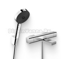 Душевой комплект Термостат Hansgrohe Ecostat E 15774000 для ванны с душем + Гарнитур Pulsify Relaxation 105 3jet 24303000 1,6 м, хром