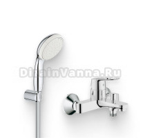 Душевой комплект Смеситель Grohe BauLoop 23341000 + Гарнитур Tempesta New 2780310E