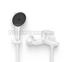 Душевой комплект Смеситель Hansgrohe Talis E 71740700 + Гарнитур Rainfinity 26851700 матовый белый