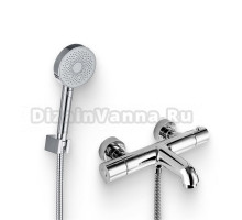 Душевой комплект Термостат AQUATEK Вега AQ1043CR для ванны с душем, хром + Гарнитур AQ2030CR хром