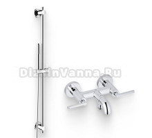 Душевой комплект Смеситель Kludi Nova Fonte Puristic 205400515 хром + Гарнитур Classic 2084005-25