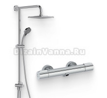 Душевой комплект Термостат Jacob Delafon Metro E24395-CP для ванны с душем + Стойка Eo E45893-CP
