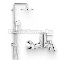 Душевой комплект Смеситель Grohe BauClassic 32865000 + Стойка New Tempesta 27389002