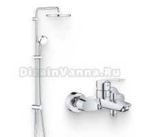 Душевой комплект Смеситель Grohe Eurosmart 33300003 + Стойка Tempesta Cosmopolitan System 250 26675000