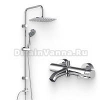 Душевой комплект Смеситель Aquanet Minima AF130-20C + Стойка Passion AF300-70-RC-C хром
