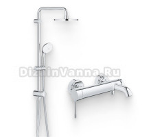 Душевой комплект Смеситель Grohe Essence New 33624001 + Стойка New Tempesta 27389002
