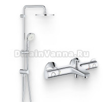 Душевой комплект Термостат Grohe Grohtherm 800 34567000 для ванны с душем + Стойка New Tempesta Rustic 27399002