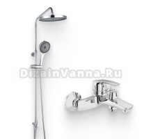 Душевой комплект Смеситель IDDIS Ray RAYSB02i02WA + Стойка SpaHome SPA3F0Ci76