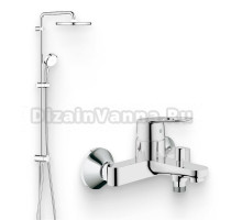 Душевой комплект Смеситель Grohe BauLoop 23341000 + Стойка Tempesta Cosmopolitan System 250 26675000