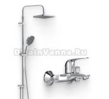 Душевой комплект Смеситель Damixa Astoria DX5510000 + Стойка Merkur 940000000 хром