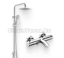 Душевой комплект Термостат Wasserkraft Berkel 4811 для ванны с душем + Стойка A017