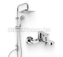 Душевой комплект Смеситель Aquanet Passion AF300-20С хром + Стойка S