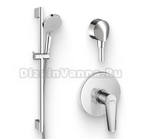 Душевой комплект Смеситель Hansgrohe Logis E 71608000 С ВНУТРЕННЕЙ ЧАСТЬЮ + Гарнитур Vernis Blend 26275000 хром + Подключение FixFit Fixfit Е 27454000