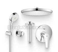 Душевой комплект Смеситель Grohe Eurosmart 33305003 С ВНУТРЕННЕЙ ЧАСТЬЮ + Гарнитур Tempesta Cosmopolitan 27588002 + Подключение Relexa Plus Relexa plus 28671000 + Душ Tempesta 250 26666000 + Кронштейн Rainshower 28724000