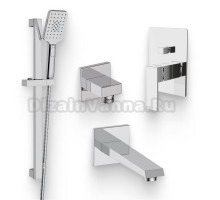 Душевой комплект Смеситель BelBagno Romano VDI-CRM + Гарнитур Wasserkraft A145 + Подключение Arlie ARL-PG-CRM + Излив ARL BC CRM для ванны
