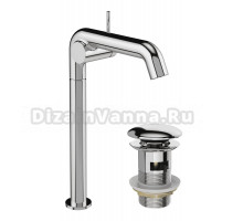 Смеситель для раковины STWORKI Лунд S25025CR + донный клапан SD-001CR хром