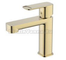 Смеситель для раковины шлифованное золото, AQUAme Parma AQM6610BG