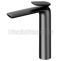 Смеситель для раковины высокий металл Gun Metal, AQUAme Como AQM6514GM
