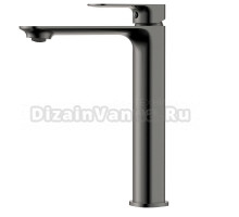Смеситель для раковины высокий металл Gun Metal, AQUAme Monza AQM6314GM