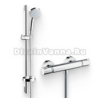 Душевой комплект Термостат Hansgrohe Ecostat Comfort 13116000 для душа + Гарнитур Croma 100 1jet 27717000 Unica'C