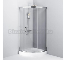 Душевой уголок AM.PM Like W83UG-315-090MT 90x90 профиль хром, стекло прозрачное