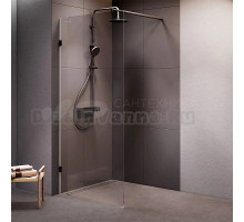 Душевая перегородка AM.PM X-Joy W94UWI-100-F1-BTE 100x195, фурнитура черная, стекло прозрачное