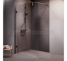 Душевая перегородка AM.PM X-Joy W94UWI-110-F1-BTE 110x195, фурнитура черная, стекло прозрачное