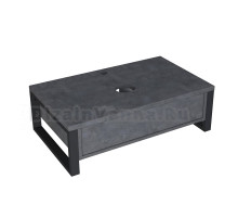 Тумба под раковину со столешницей 1MarKa Grunge Loft 70, бетон темно-серый