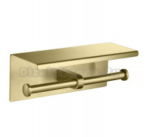 Держатель туалетной бумаги AQUATEK Оберон AQ4909BG шлифованное золото