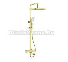 Душевая стойка Raglo R01.26.03 с термостатом, сатин золотой