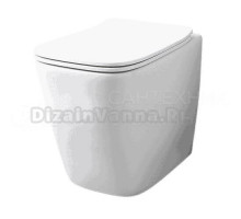 Унитаз приставной напольный ArtCeram A16 Reel ASA001 05 71 с микролифтом, безободковый, матовый белый