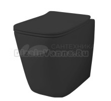 Унитаз приставной напольный ArtCeram A16 Reel ASA001 17 71 с микролифтом, безободковый, матовый черный