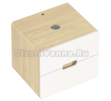 Тумба под раковину со столешницей 1MarKa Vortex 60, орех лучистый, белый