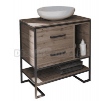Тумба с раковиной 1MarKa Grunge Loft 80, напольная, дуб вотан