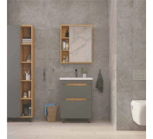 Мебель для ванной комнаты SanStar Diva 60 дуб вотан, графит софт, раковина Фест 60