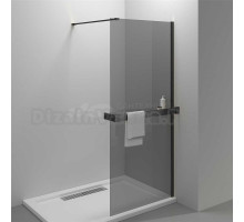 Душевая перегородка Vincea Walk-in HR VSW-4HR100CGB 100 см, профиль матовый черный, стекло тонированное