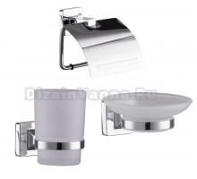 Набор Мыльница Fashun A26 A2602 хром + Стакан A2606 хром + Держатель A2603 хром