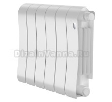 Радиатор биметаллический Royal Thermo Infinity V 300 6 секций, нижнее подключение, Bianco Traffico
