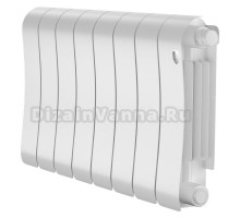 Радиатор биметаллический Royal Thermo Infinity V 300 8 секций, нижнее подключение, Bianco Traffico