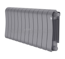 Радиатор биметаллический Royal Thermo Infinity V 300 12 секций, нижнее подключение, Silver Satin