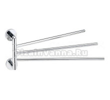 Полотенцедержатель Bemeta Stella 166204112 поворотный, тройной, серебро