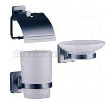 Набор Мыльница Fashun A26 A2602-17 графит + Стакан A26-17 A2606-17 графит + Держатель A2603-17 графит