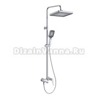 Душевая стойка Cezares Liner CVD-01 со смесителем и изливом, хром