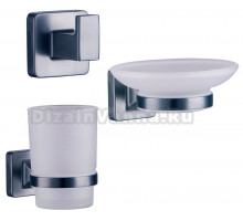 Набор Мыльница Fashun A26 A2602-17 графит + Стакан A26-17 A2606-17 графит + Крючок A2605-1-17 графит