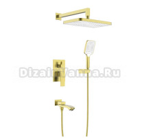 Душевой комплект Raglo R01.27.03 С ВНУТРЕННЕЙ ЧАСТЬЮ, сатин золотой