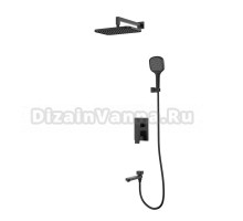 Душевой комплект Raglo R30.27.06 С ВНУТРЕННЕЙ ЧАСТЬЮ, черный